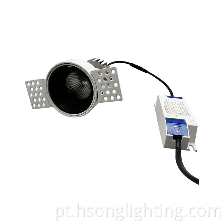 Anti Glare sem ajuste Robs Robs LED Downlights Dimming Downlight CRI90 12W Watt completo para iluminação interna